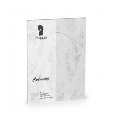 220732514 Passepartoutkarte B6 5ST grau marmora