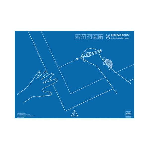4064900048308 - Schreibunterlage Rechtshänder 5120119 blau Skizze 43x50cm 4064900048308 KUM