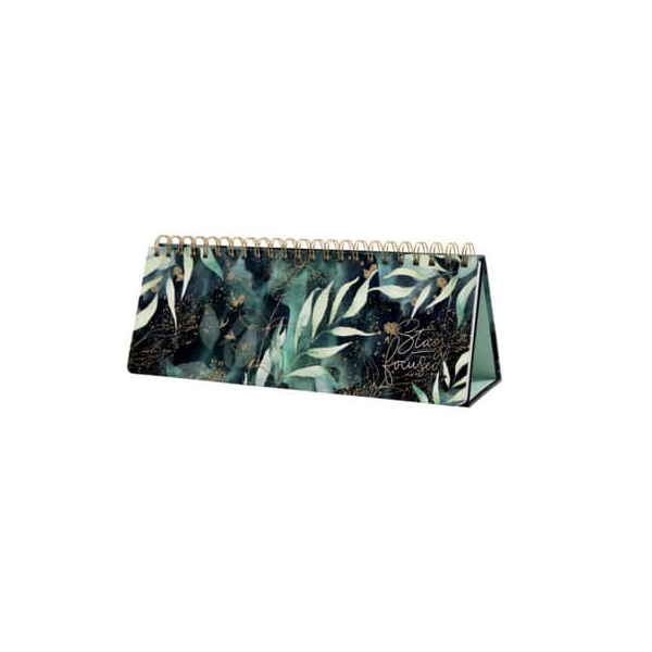 12 Stück Sigel Schreibtischquerkalender JP103, Jolie Glamorous green, 1 Woche /  2 Seiten, 30x11,4cm, Jahresunabhängig 4004360791819 Sigel