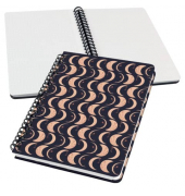 Notizbuch JN624, mit Spirale Jolie, schwarz, A5, kariert, 100g, 60 Blatt / 120 Seiten