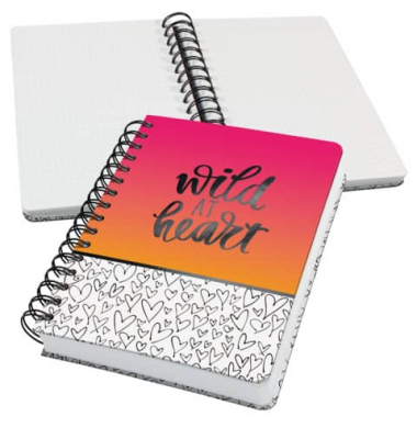 Notizbuch JN621, mit Spirale Jolie, pink, A5, kariert, 120g, 120 Blatt / 240 Seiten