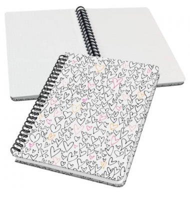 Notizbuch JN620, mit Spirale Jolie, bunt, A5, kariert, 100g, 60 Blatt / 120 Seiten