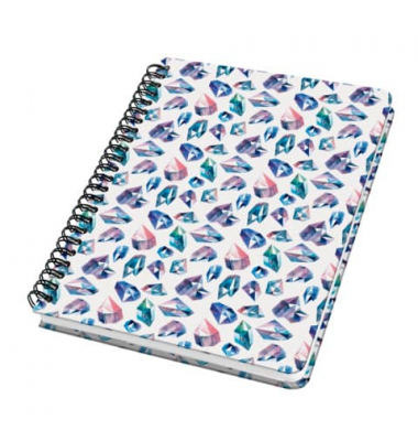 Notizbuch JN616, mit Spirale Jolie, blau, A5, kariert, 100g, 60 Blatt / 120 Seiten