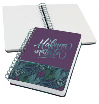 Notizbuch JN613, mit Spirale Jolie, violett, A5, kariert, 120g, 120 Blatt / 240 Seiten