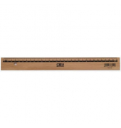 719300900 Holzlineal Doppelskala 30cm braun