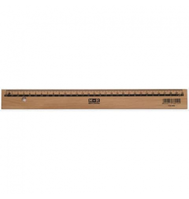 719300900 Holzlineal Doppelskala 30cm braun