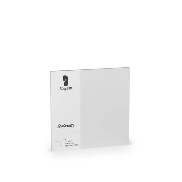 10 Stück Rössler Blanko-Grußkarten 220741511 157mm x 157mm (BxH) 225g hellgrau 4014970412899 Rössler 5 Stück