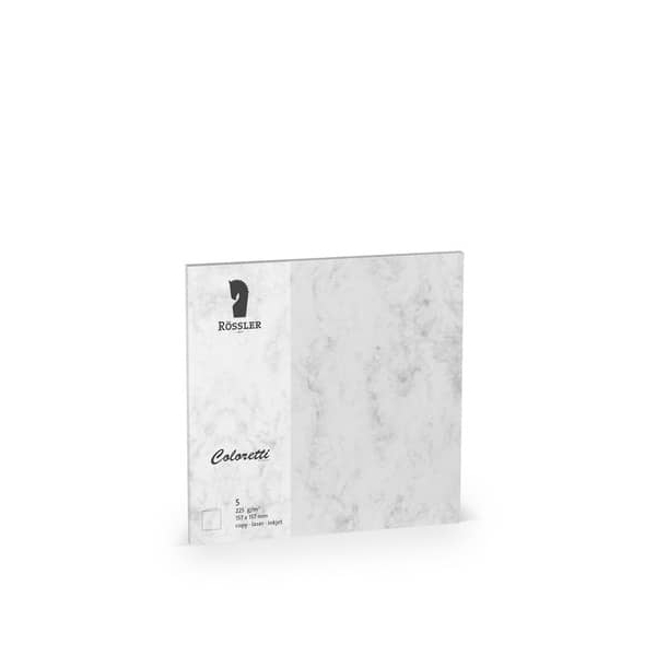 10 Stück Rössler Blanko-Grußkarten 220741514 157mm x 157mm (BxH) 225g grau marmora 4014970413100 Rössler 5 Stück