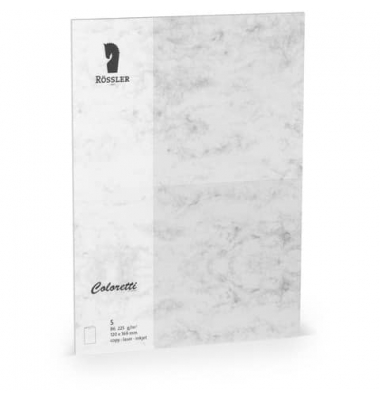 Blanko-Grußkarten 220772514 DIN B6 = 12,5 cmx17,6 cm 225g planliegend grau marmora