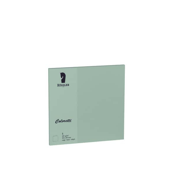 10 Stück Rössler Blanko-Grußkarten 220741567 157mm x 157mm (BxH) 225g eucalyptus 4014970445873 Rössler 5 Stück