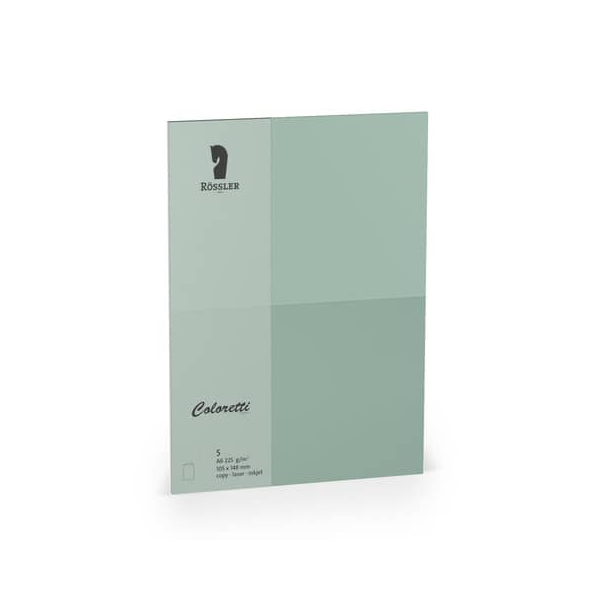 10 Stück Rössler Blanko-Grußkarten 220770567 A6 225g planliegend eucalyptus 4014970445880 Rössler 5 Stück