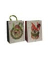 Geschenktasche 51476 Hund sortiert, Weihnachten, mit Silberfolienprägung, Schleifenband mit Anhänger, Hund, 180mm x 230mm