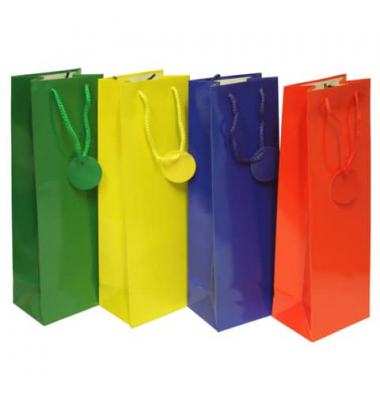 Geschenktasche 51479 Uni Lack, allgemein, Kordelband mit Geschenkanhänger, Uni Lack, 12cm x 360mm