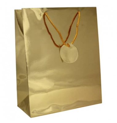 Geschenktasche 51500, allgemein, Kordelband mit Geschenkanhänger, Uni Lack, 260mm x 320mm