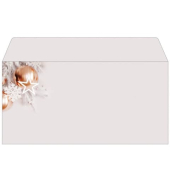 Weihnachtsumschl&auml;ge Weihnachtskugeln und Sterne Christmas in rose-gold DU429, Din Lang, 90g