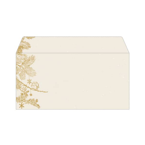 4004360786549 - Briefumschlag Golden Christmas DU422 Din Lang ohne Fenster nassklebend 90g gold 4004360786549 50 Stück