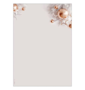 Weihnachtsbriefpapier Weihnachtskugeln / Sterne Christmas in rose-gold DP429, A4, 90g