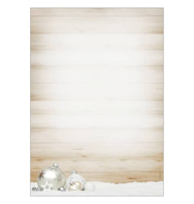 Weihnachtsbriefpapier Weihnachtskugeln Cozy Christmas DP427, A4, 90g
