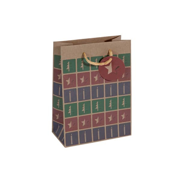50 Stück Sigel Geschenktasche GT044, Weihnachten,  Cut-out-style, Baum/Kerze/Stern, Baum/Kerze/Stern, 170mm x 230mm 4004360799600 Sigel