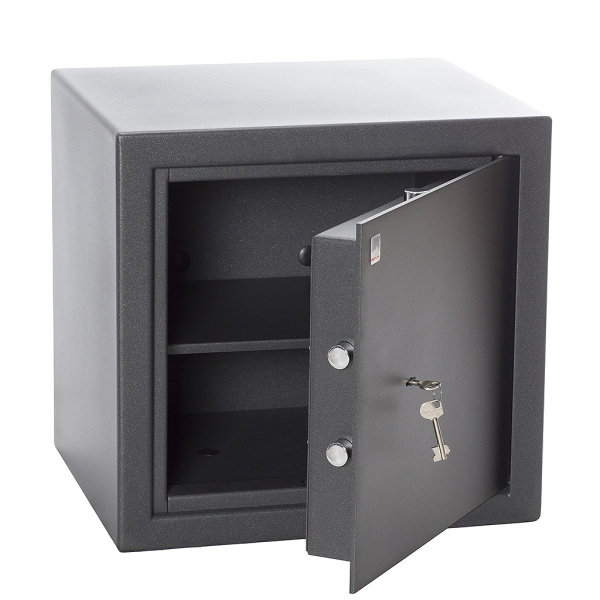 Atlas Tresore Möbeltresor 010S24KL TAS 46,2l 70kg dunkelgrau mit Doppelbartschloss Stahl 8903865600090 Atlas Tresore 010S24KL