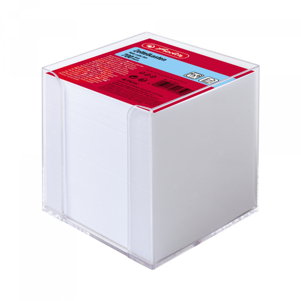 4008117013506 - Zettelbox 10410801 90x90mm inkl 700 Notizzettel transparent Kunststoff Polystyrol 4008117013506 Herlitz