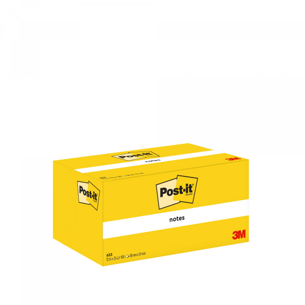4064035092290 - Haftnotizen 653 Notes 38x51mm gelb rechteckig 4064035092290 12 Stück