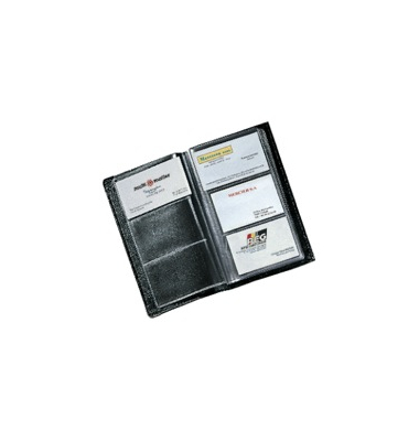 Visitenkartenbuch für 240 Karten, Maße: 11,7x19,7cm, schwarz