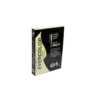 Recyclingpapier evercolor 30005C hellgelb A3 80g 