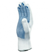 Arbeitshandschuhe, PVC Noppen, wei&szlig;/blau, Gr&ouml;&szlig;e 9 / L