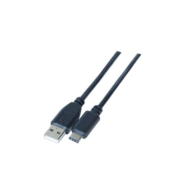 USB 2.0-Kabel CUC 150303, Typ C  USB A, 1m Kabel, schwarz