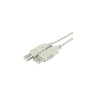 USB 2.0-Kabel CUC 149382, Typ AB, 5m Kabel, grau