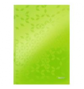 Notizbuch Leitz 4626 Wow, A4, kariert, glänzend laminiert, 80 Blatt, grün