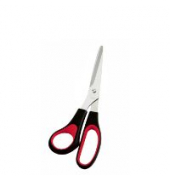 Schere Wedo 97681, Länge: 210mm, Kunststoffgriff für Linkshänder, schwarzrot