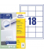 Etiketten ultragrip 3671, weiß 64x45mm, rechteckig, 