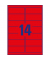 NEON Etiketten ROT L7263R-25 99,1 x 38,1 mm ablösbar