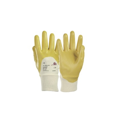 Arbeitshandschuhe Sahara, Nitril, gelb/weiß, Größe 10 / XL