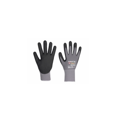 Arbeitshandschuhe FlexMech 663, Nitrilschaum, grau/schwarz, Größe 10 / XL
