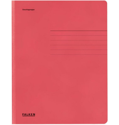 Jurismappe 80001357, A4 rot Karton 320g, mit 3 Einschlagklappen