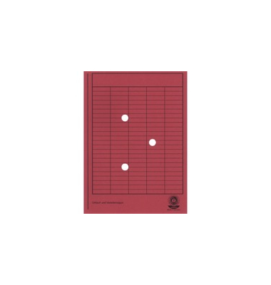 Umlaufmappe, aus Karton 250g, mit Gitterdruck + Schaulöchern, rot