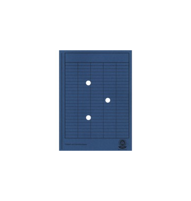 Umlaufmappe, aus Karton 250g, mit Gitterdruck + Schaulöchern, blau