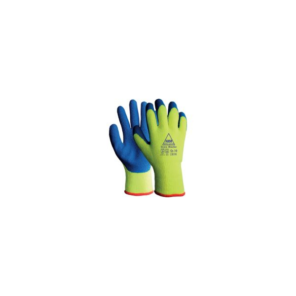 10 Stück Hase Kälteschutzhandschuhe, Latex, gelb/blau 4018949508330 Hase