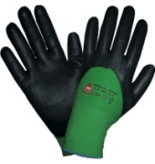 Winter-/Montagehandschuh SuperFlex Winter, Nitrilschaum, schwarz/grün, Größe 9 / L