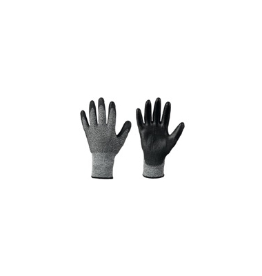Arbeitshandschuhe AKRON, Polyurethan, schwarz/grau, Größe 10 / XL