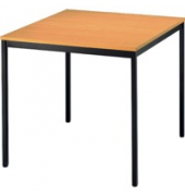 Konferenztisch V-Serie, 72cm (H), 80x80cm (BxT), 2 Personen, quadratisch, buche / schwarz