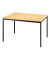 Konferenztisch ohne VVS12/6, 72cm (H), 120x80cm (BxT), 4 Personen, rechteckig, buche / schwarz