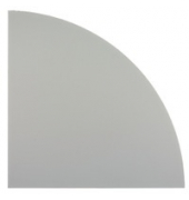 Tischplatte VKP, 80x80cm (BxT), Viertelkreis (quadratisch), grau, 25mm