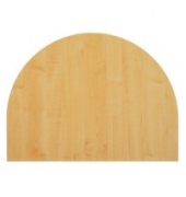 Tischplatte VKA, 60x80cm (BxT), Halbkreis (rund), ahorn, 25mm