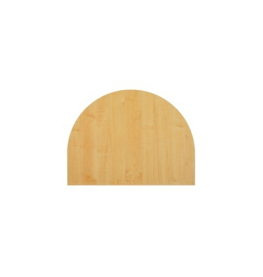 Tischplatte VKA, 60x80cm (BxT), Halbkreis (rund), ahorn, 25mm