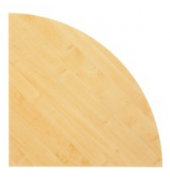 Tischplatte VKP, 80x80cm (BxT), Viertelkreis (quadratisch), ahorn, 25mm