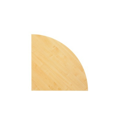 Tischplatte VKP, 80x80cm (BxT), Viertelkreis (quadratisch), ahorn, 25mm